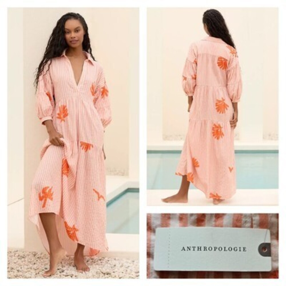 The Carolita Printed Tiered Shirt Dress by Celandine L NWT